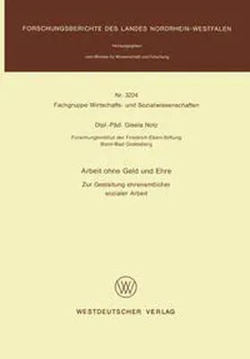 Notz | Arbeit ohne Geld und Ehre | E-Book | www.sack.de