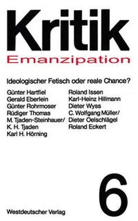 Hartfiel |  Emanzipation — Ideologischer Fetisch oder reale Chance? | eBook | Sack Fachmedien