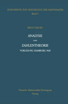 Hecke |  Analysis und Zahlentheorie | Buch |  Sack Fachmedien