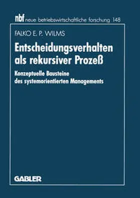 Wilms | Entscheidungsverhalten als rekursiver Prozeß | E-Book | sack.de