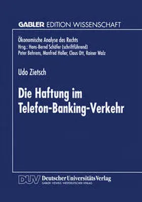 Die Haftung im Telefon-Banking-Verkehr | E-Book | www.sack.de