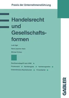 Irgel / Klein / Kröner |  Handelsrecht und Gesellschaftsformen | eBook | Sack Fachmedien