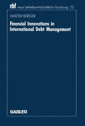 Berger |  Financial Innovations in International Debt Management | eBook | Sack Fachmedien