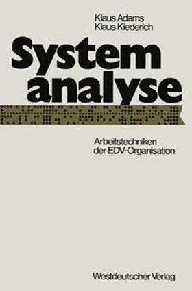 Adams |  Systemanalyse | eBook | Sack Fachmedien