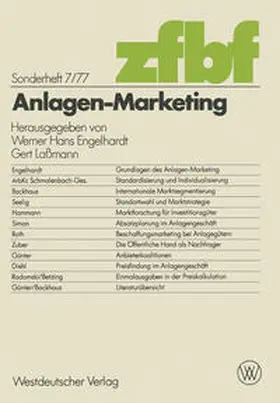 Engelhardt / Lassmann |  Anlagen-Marketing | eBook | Sack Fachmedien