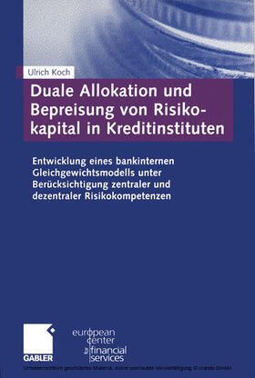 Koch | Duale Allokation und Bepreisung von Risikokapital in Kreditinstituten | E-Book | sack.de