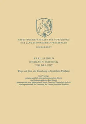 Karl / Hermann / Leo |  Wege und Ziele der Forschung in Nordrhein-Westfalen | eBook | Sack Fachmedien