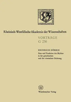 Dörrie | Sinn und Funktion des Mythos in der griechischen und der römischen Dichtung | E-Book | sack.de