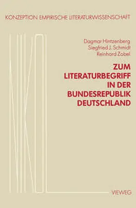 Hintzenberg |  Zum Literaturbegriff in der Bundesrepublik Deutschland | eBook | Sack Fachmedien