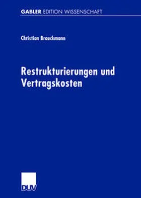 Brauckmann | Restrukturierungen und Vertragskosten | E-Book | www.sack.de