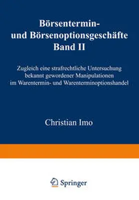 Imo |  Börsentermin- und Börsenoptionsgeschäfte | eBook | Sack Fachmedien
