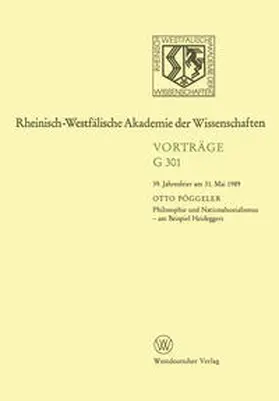 Pöggeler |  Philosophie und Nationalsozialismus — am Beispiel Heideggers | eBook | Sack Fachmedien