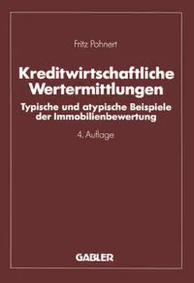Pohnert |  Kreditwirtschaftliche Wertermittlungen | eBook | Sack Fachmedien