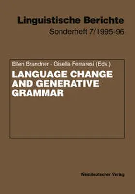 Brandner / Ferraresi | Language Change and Generative Grammar | E-Book | www.sack.de