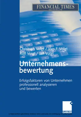 Voigt |  Unternehmensbewertung | eBook | Sack Fachmedien