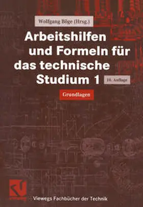 Böge |  Arbeitshilfen und Formeln für das technische Studium 1 | eBook | Sack Fachmedien