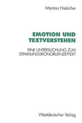 Hielscher |  Emotion und Textverstehen | eBook | Sack Fachmedien