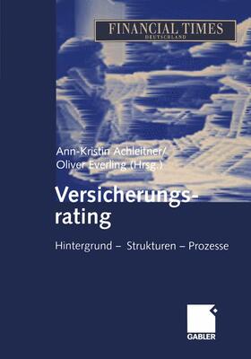 Achleitner / Everling | Versicherungsrating | Buch | 978-3-322-92077-5 | sack.de