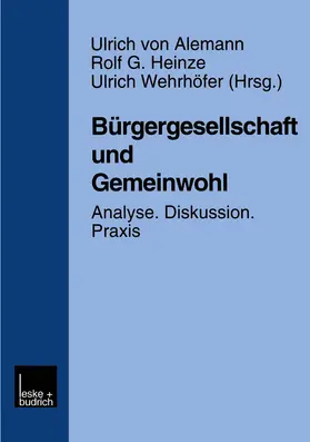 von Alemann |  Bürgergesellschaft und Gemeinwohl | Buch |  Sack Fachmedien