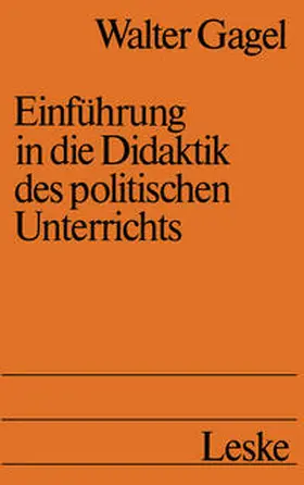Gagel | Einführung in die Didaktik des politischen Unterrichts | E-Book | sack.de