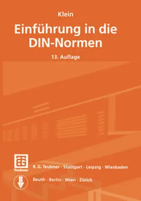 Klein |  Klein Einführung in die DIN-Normen | eBook | Sack Fachmedien