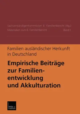 Familien ausländischer Herkunft in Deutschland | Buch | 978-3-322-93215-0 | www.sack.de