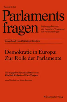 Steffani / Thaysen |  Demokratie in Europa: Zur Rolle der Parlamente | eBook | Sack Fachmedien