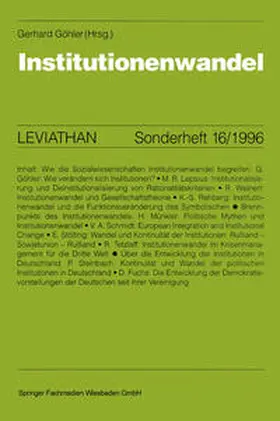 Göhler | Institutionenwandel | E-Book | sack.de