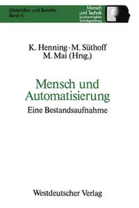 Süthoff / Mai | Mensch und Automatisierung | E-Book | sack.de