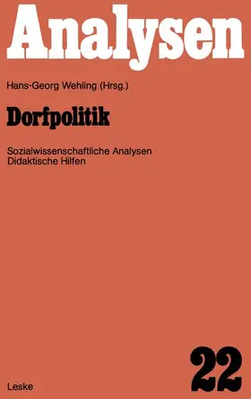 Wehling |  Dorfpolitik | Buch |  Sack Fachmedien