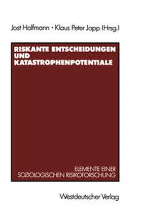 Japp | Riskante Entscheidungen und Katastrophenpotentiale | E-Book | www.sack.de