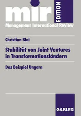 Blei |  Stabilität von Joint Ventures in Transformationsländern | eBook | Sack Fachmedien