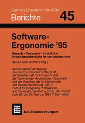 Böcker |  Software-Ergonomie ’95 | eBook | Sack Fachmedien