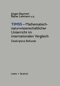 Baumert |  TIMSS ¿ Mathematisch-naturwissenschaftlicher Unterricht im internationalen Vergleich | Buch |  Sack Fachmedien