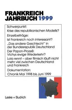 Albertin / Asholt / Bock |  Frankreich-Jahrbuch 1999 | Buch |  Sack Fachmedien