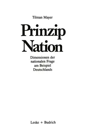 Mayer |  Mayer, T: Prinzip Nation | Buch |  Sack Fachmedien