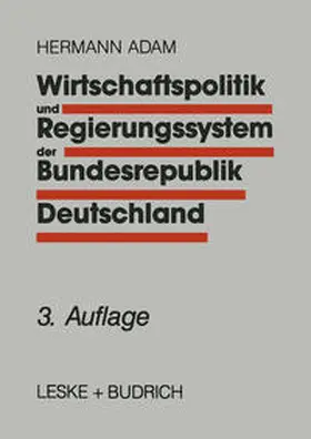 Adam |  Wirtschaftspolitik und Regierungssystem der Bundesrepublik Deutschland | eBook | Sack Fachmedien