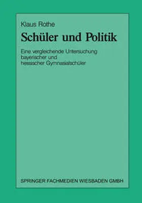 Rothe | Schüler und Politik | E-Book | www.sack.de