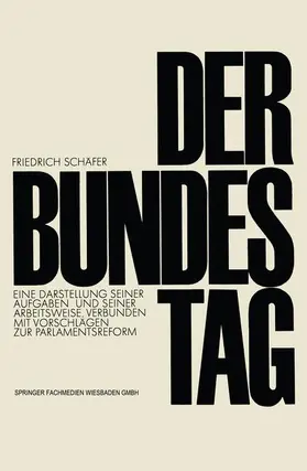 Schäfer |  Der Bundestag | Buch |  Sack Fachmedien