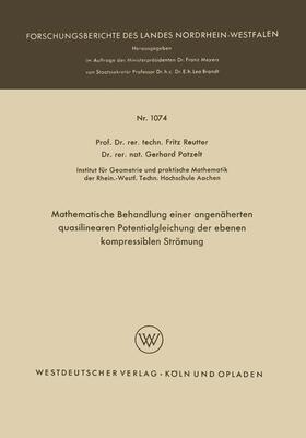 Reutter / Gerhard | Reutter, F: Mathematische Behandlung einer angenäherten quas | Buch | 978-3-322-96133-4 | sack.de