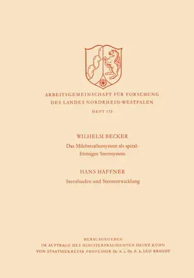 Becker |  Das Milchstrasßensystem als spiralförmiges Sternsystem / Sternhaufen und Sternentwicklung | Buch |  Sack Fachmedien
