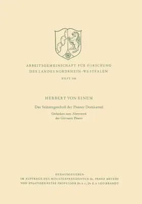 Einem |  Das Stützengeschoß der Pisaner Domkanzel | Buch |  Sack Fachmedien