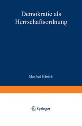 Hättich |  Demokratie als Herrschaftsordnung | eBook | Sack Fachmedien