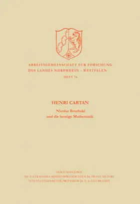 Cartan |  Nicolas Bourbaki und die heutige Mathematik | eBook | Sack Fachmedien