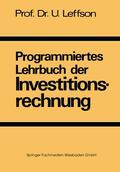  Programmiertes Lehrbuch der Investitionsrechnung | Buch |  Sack Fachmedien