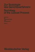 Rehbinder |  Zur Soziologie des Gerichtsverfahrens (Sociology of the Judi | Buch |  Sack Fachmedien