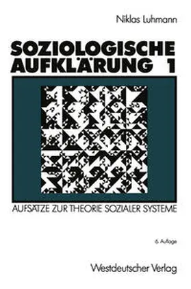 Luhmann |  Soziologische Aufklärung 1 | eBook | Sack Fachmedien