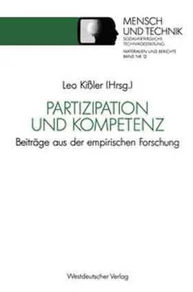 Kißler | Partizipation und Kompetenz | E-Book | www.sack.de