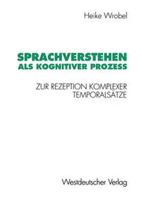 Wrobel | Sprachverstehen als kognitiver Prozeß | E-Book | www.sack.de