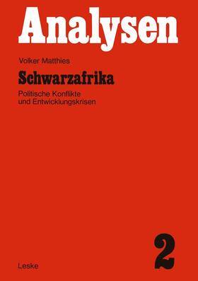 Matthies |  Matthies, V: Schwarzafrika | Buch |  Sack Fachmedien